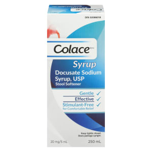 Colace Docusate Sodium Syrup, USP Stool Softener 250 ml