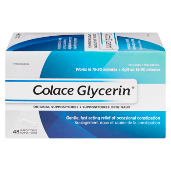Colace Original Glycerin Suppositories for Adults 48 Suppositories