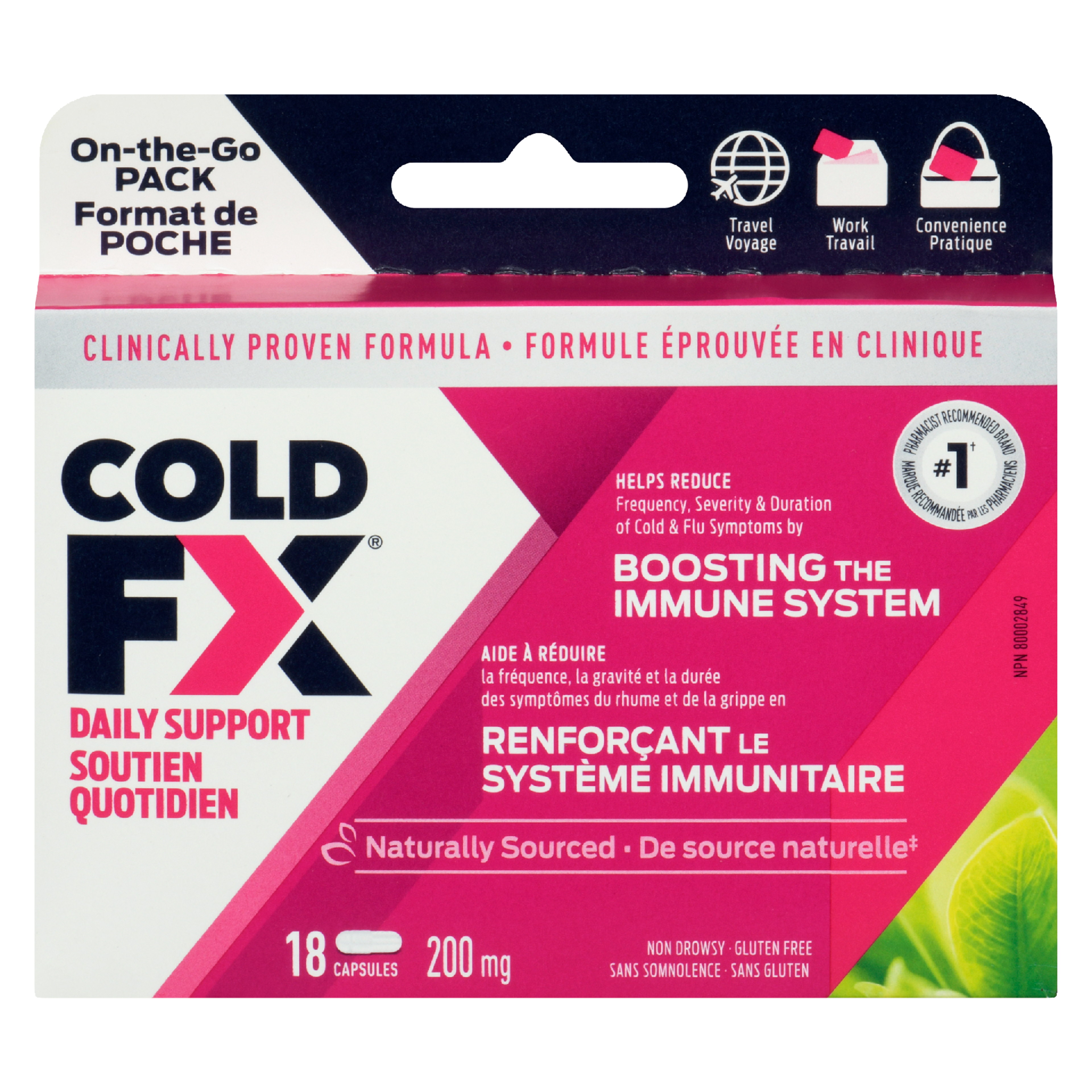 COLD-FX Daily Support Capsules 200 mg 18 Capsules