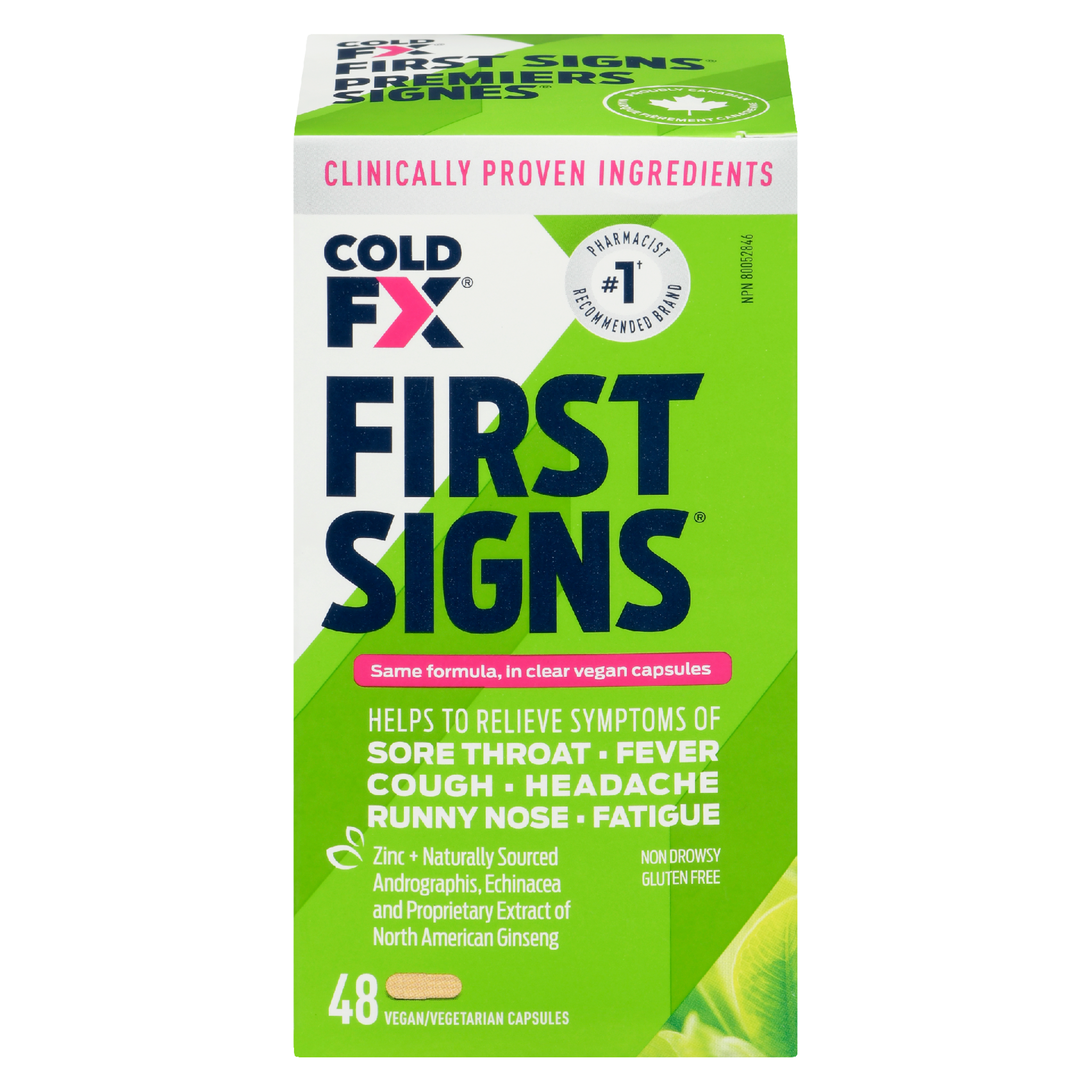 COLD-FX First Signs 48 Vegan/Vegetarian Capsules