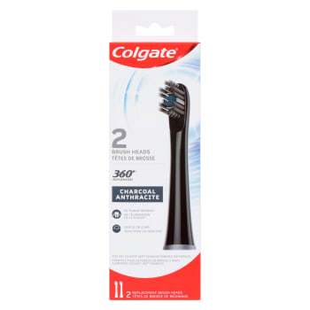 Colgate 360° Advanced Charcoal Anthracite 2 Replacement Brush Heads
