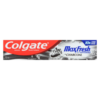 Colgate MaxFresh Anticavity Fluoride Toothpaste with Whitening Charcoal Mint 150 ml