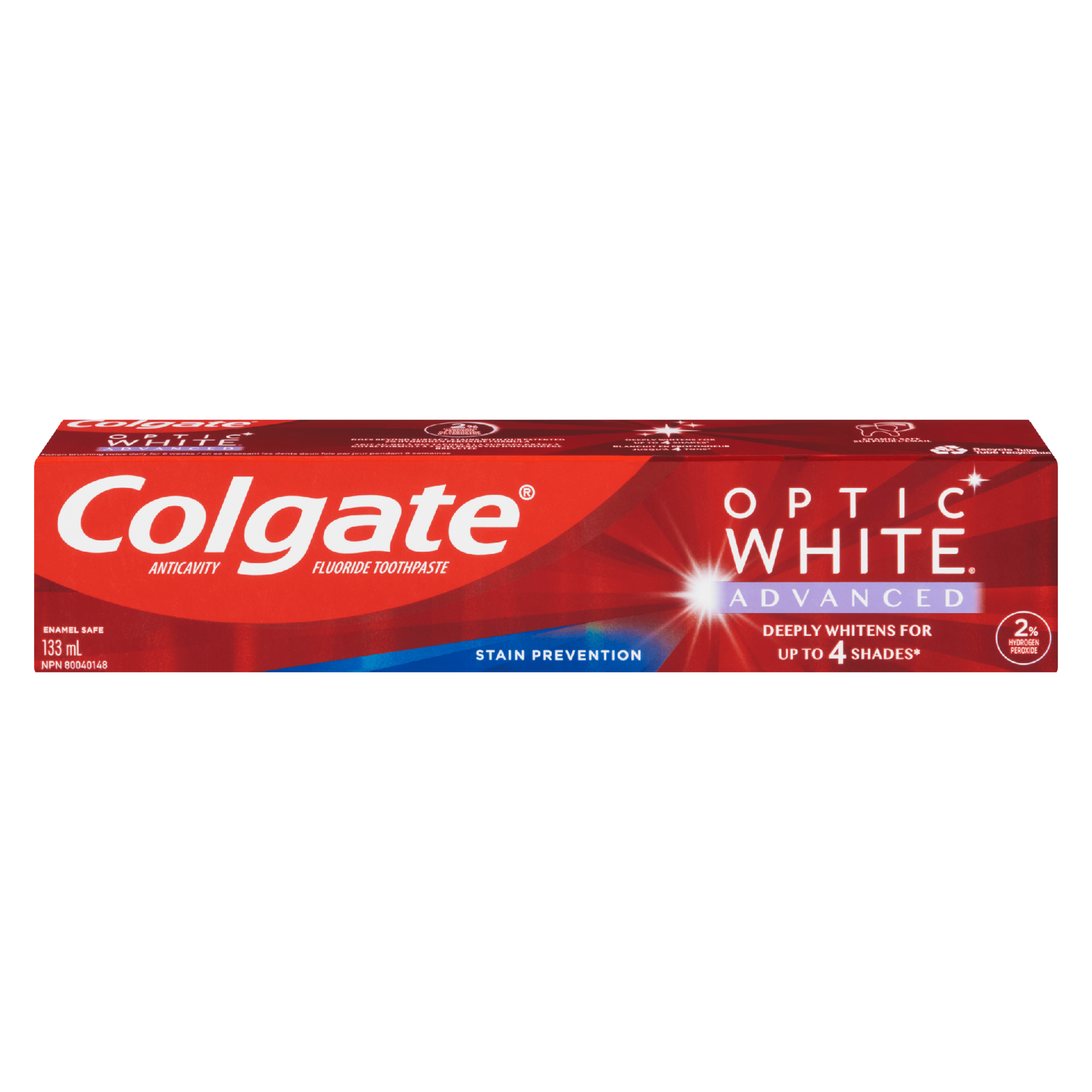 Colgate Optic White Anticavity Fluoride Toothpaste Advanced 133 ml