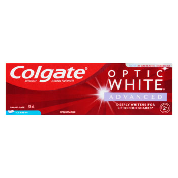 Colgate Optic White Anticavity Fluoride Toothpaste Advanced Icy Fresh 73 ml