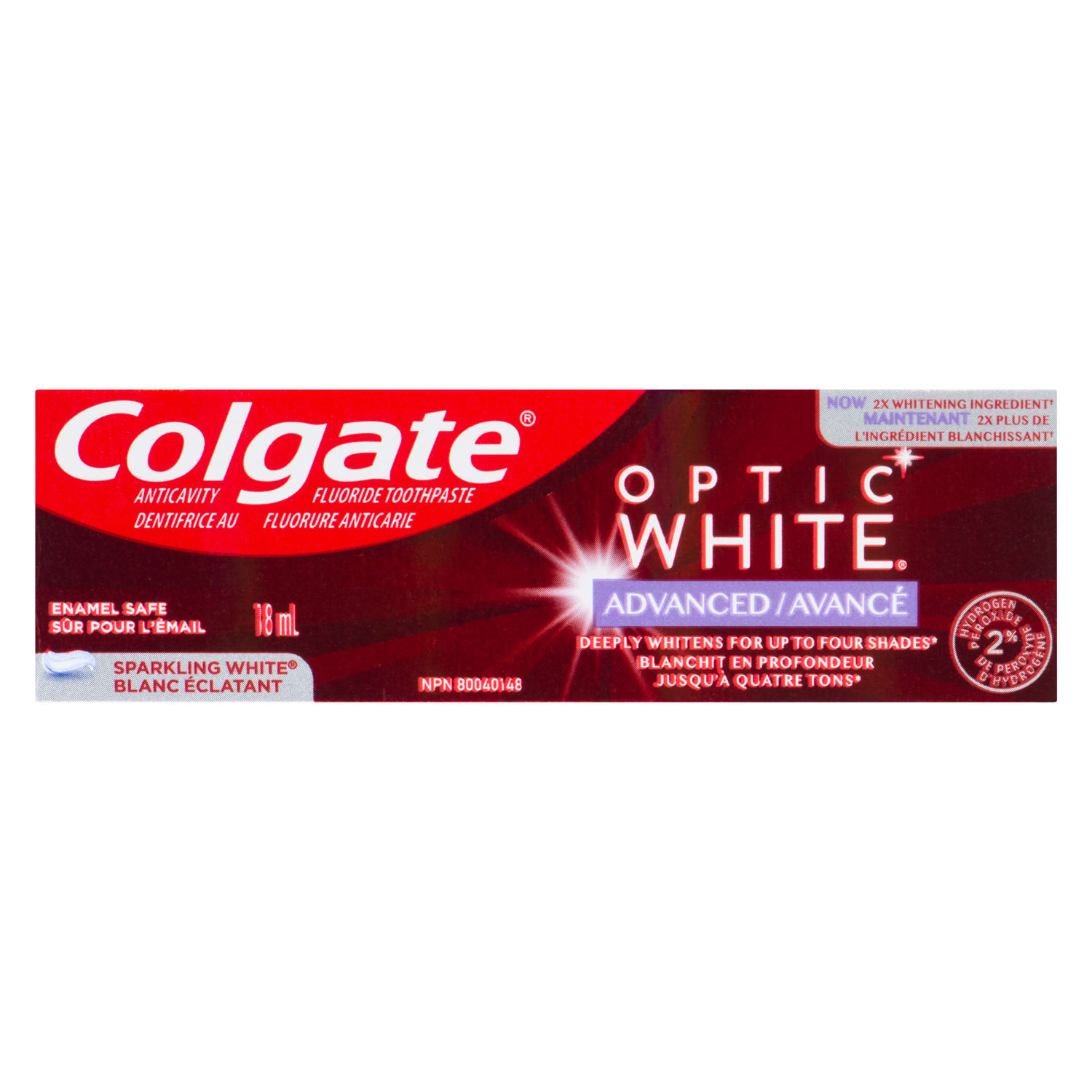 Colgate Optic White Anticavity Fluoride Toothpaste Advanced Sparkling ...