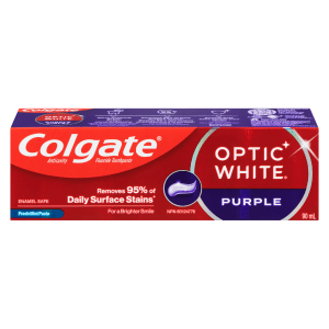 Colgate Optic White Anticavity Fluoride Toothpaste Fresh Mint Paste Purple 90 ml