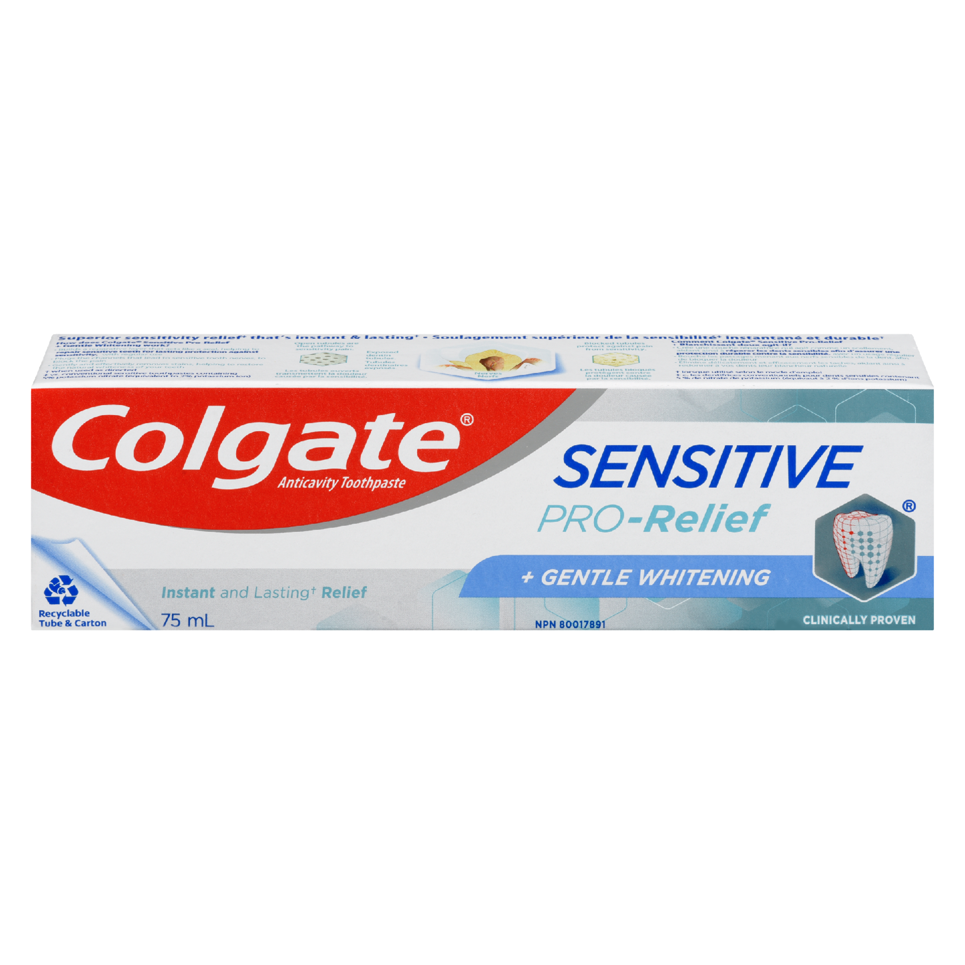 Colgate Sensitive Anticavity Toothpaste Pro-Relief + Gentle Whitening 75 ml