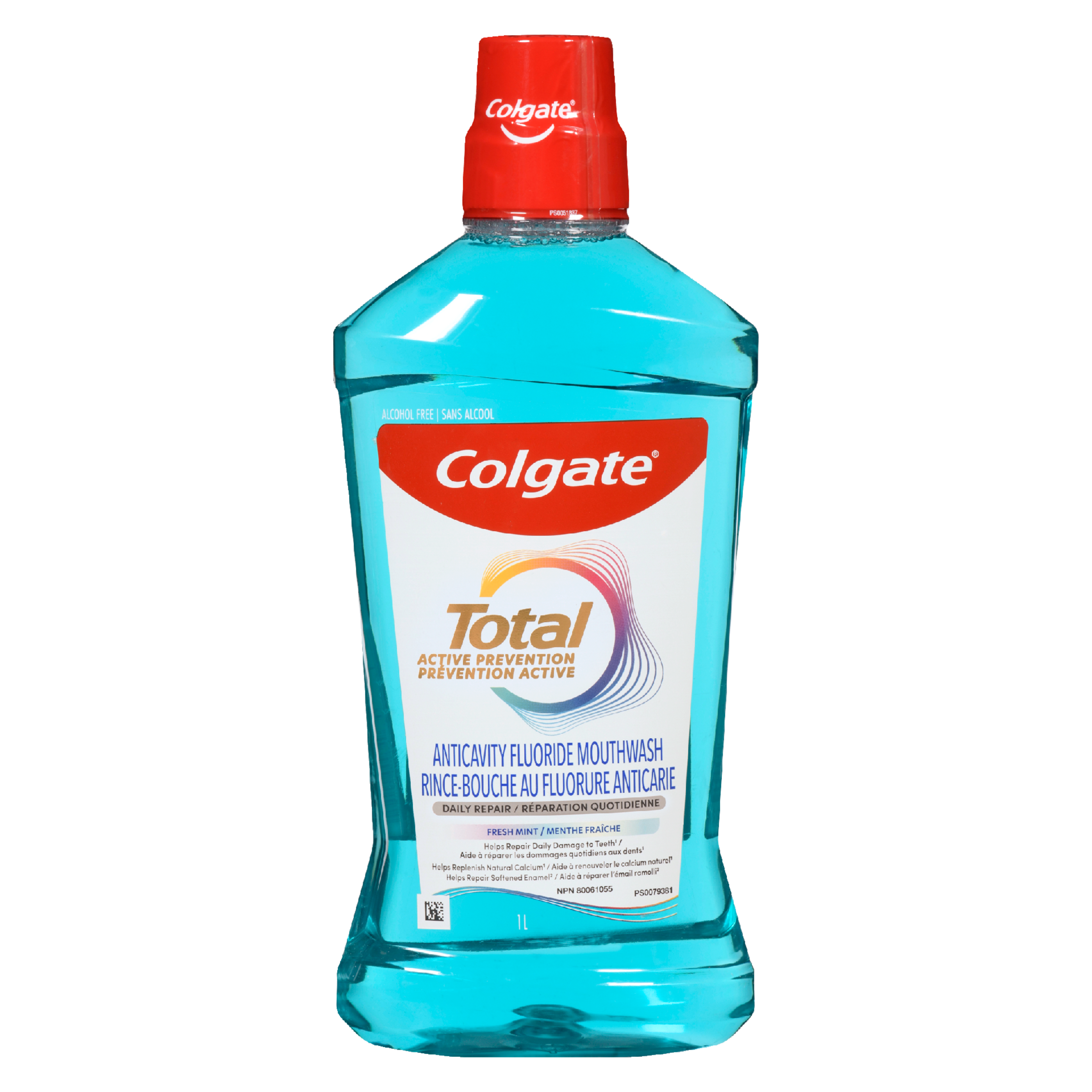 Colgate Total Active Prevention Anticavity Fluoride Mouthwash Daily Repair Fresh Mint 1 L