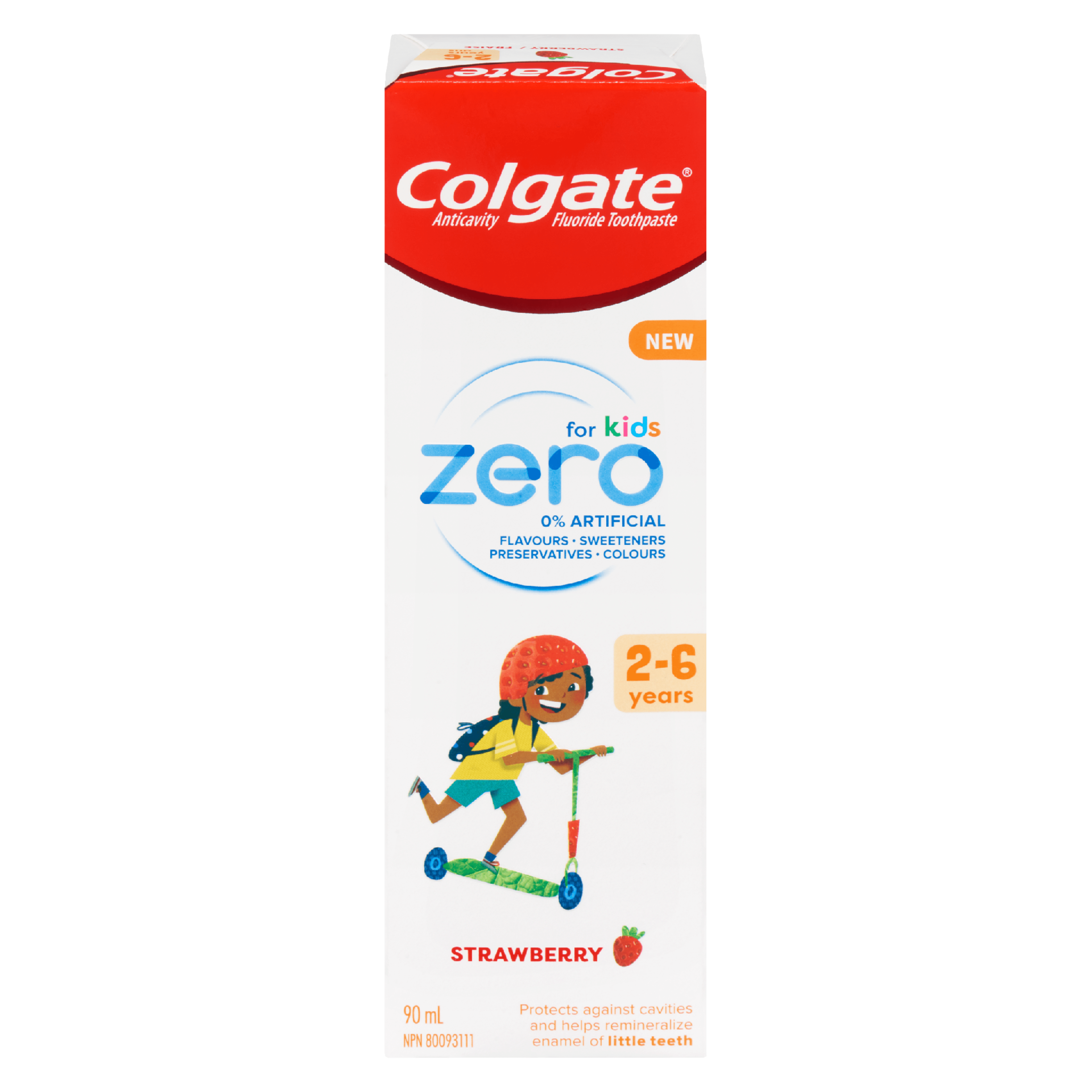 Colgate Zero for Kids Anticavity Fluoride Toothpaste Strawberry 2-6 Years 90 ml