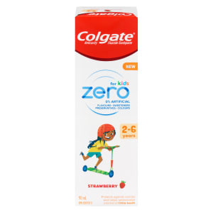 Colgate Zero for Kids Anticavity Fluoride Toothpaste Strawberry 2-6 Years 90 ml