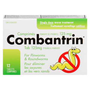 Combantrin Tab 125 mg Pyrantel Pamoate 12 Tablets