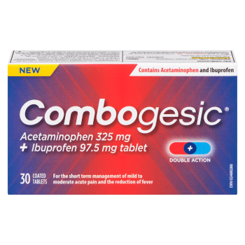 Combogesic Acetaminophen 325 mg + Ibuprofen 97.5 mg Tablet 30 Coated Tablets