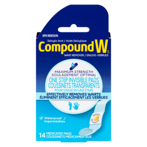 Compound W Maximum Strength One Step Invisible Pads 14 Medicated Pads