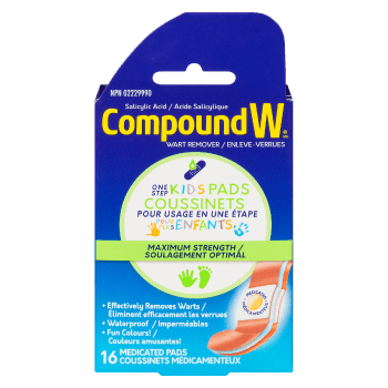 Compound W Maximum Strength One Step Kids Pads 16 Medicated Pads