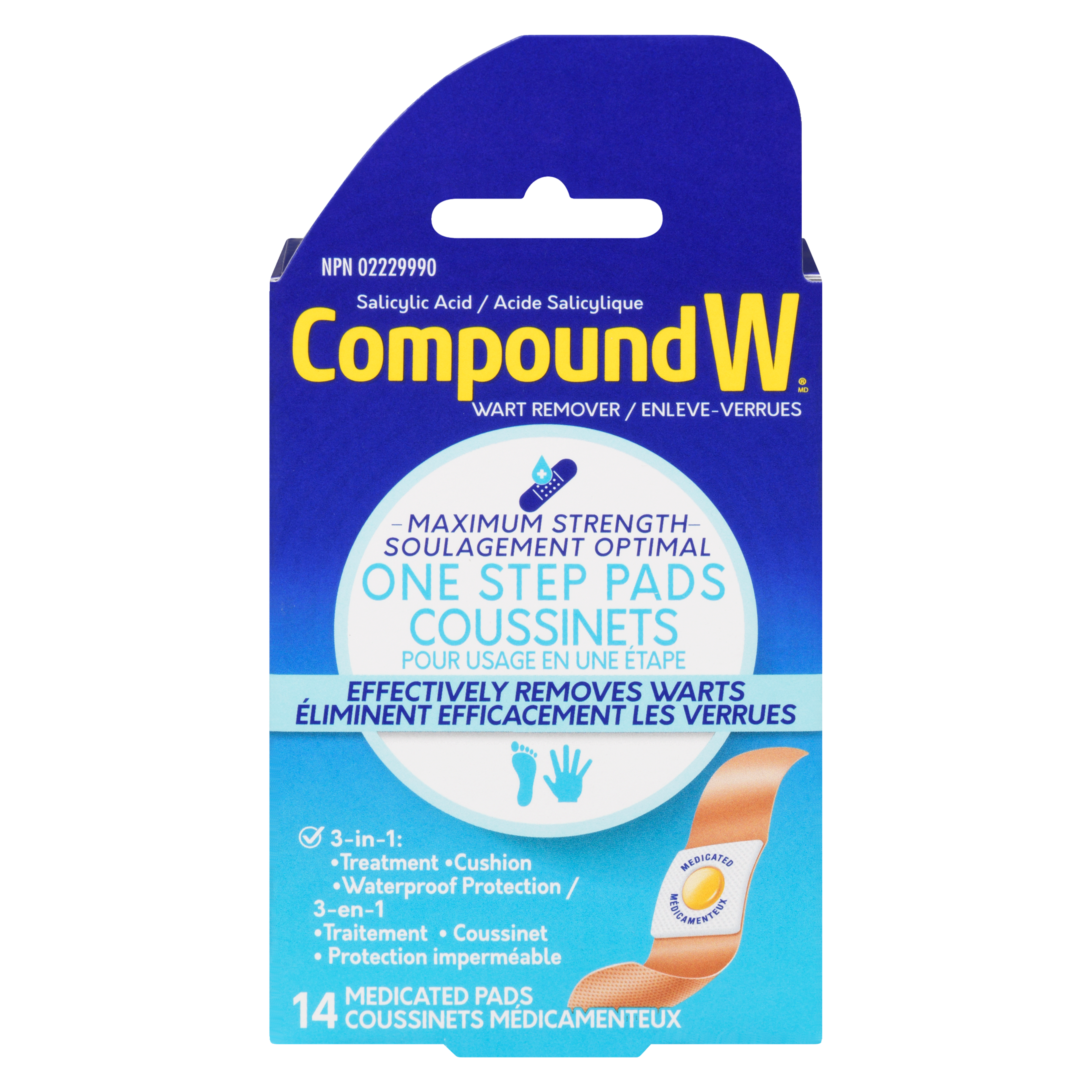Compound W Maximum Strength One Step Pads 14 Medicated Pads