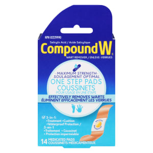 Compound W Maximum Strength One Step Pads 14 Medicated Pads