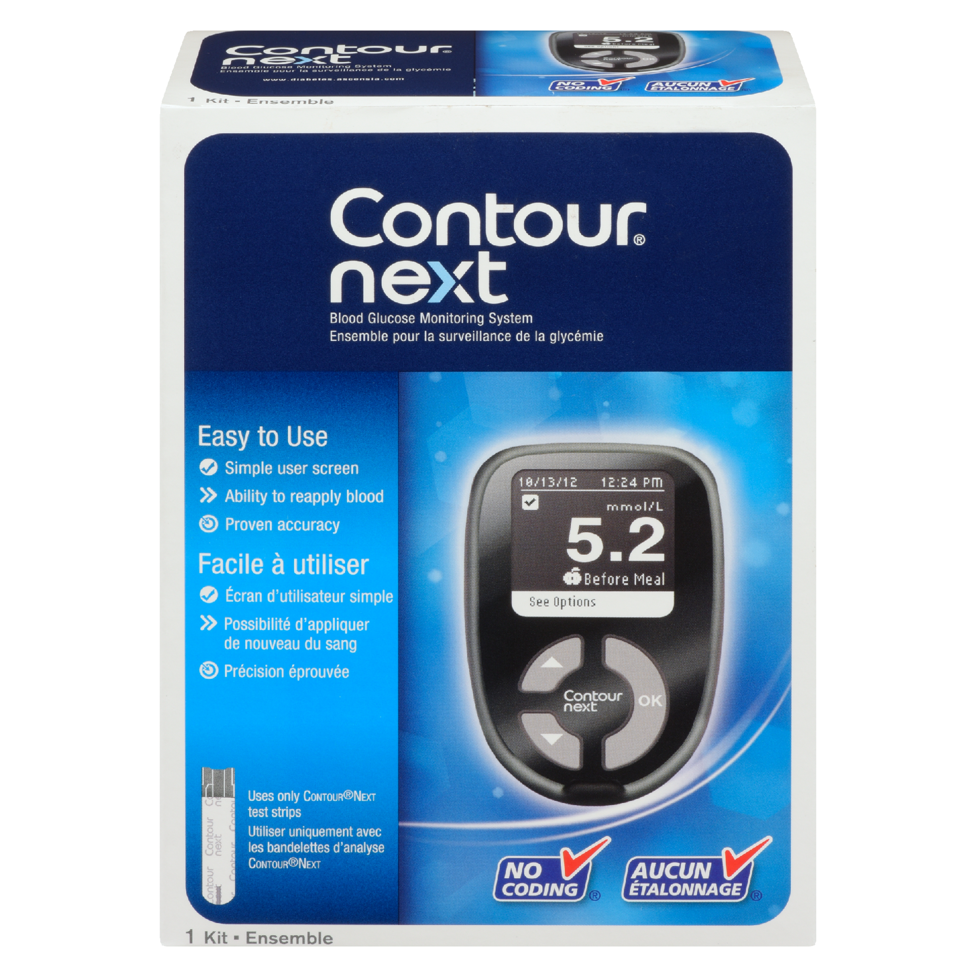Contour Next Blood Glucose Monitoring System 1 Kit