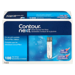 Contour Next Blood Glucose Test Strips 100 Test Strips