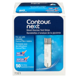 Contour Next Blood Glucose Test Strips 50 Test Strips