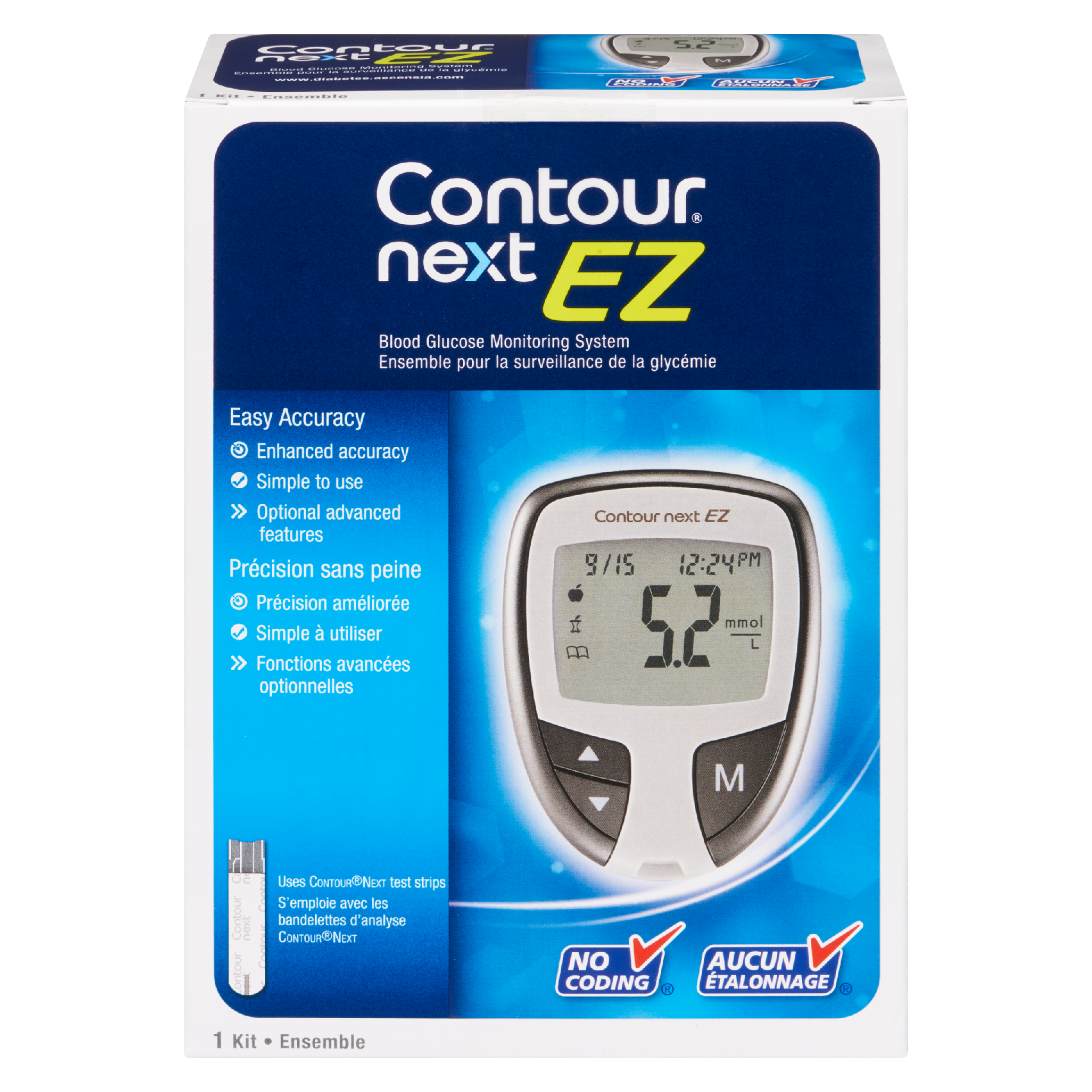 Contour Next EZ Blood Glucose Monitoring System 1 Kit