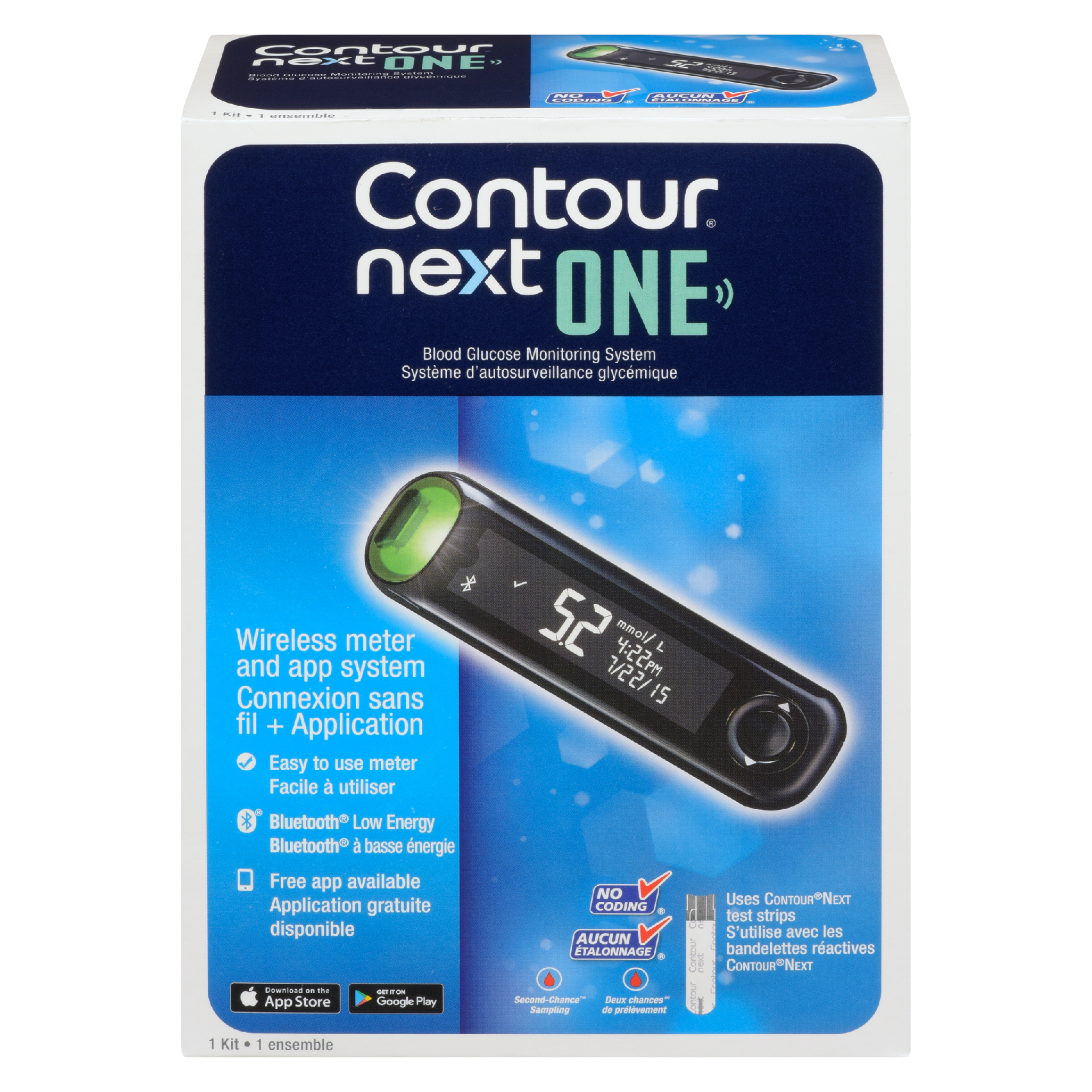Contour Next One Blood Glucose Monitoring System 1 Kit