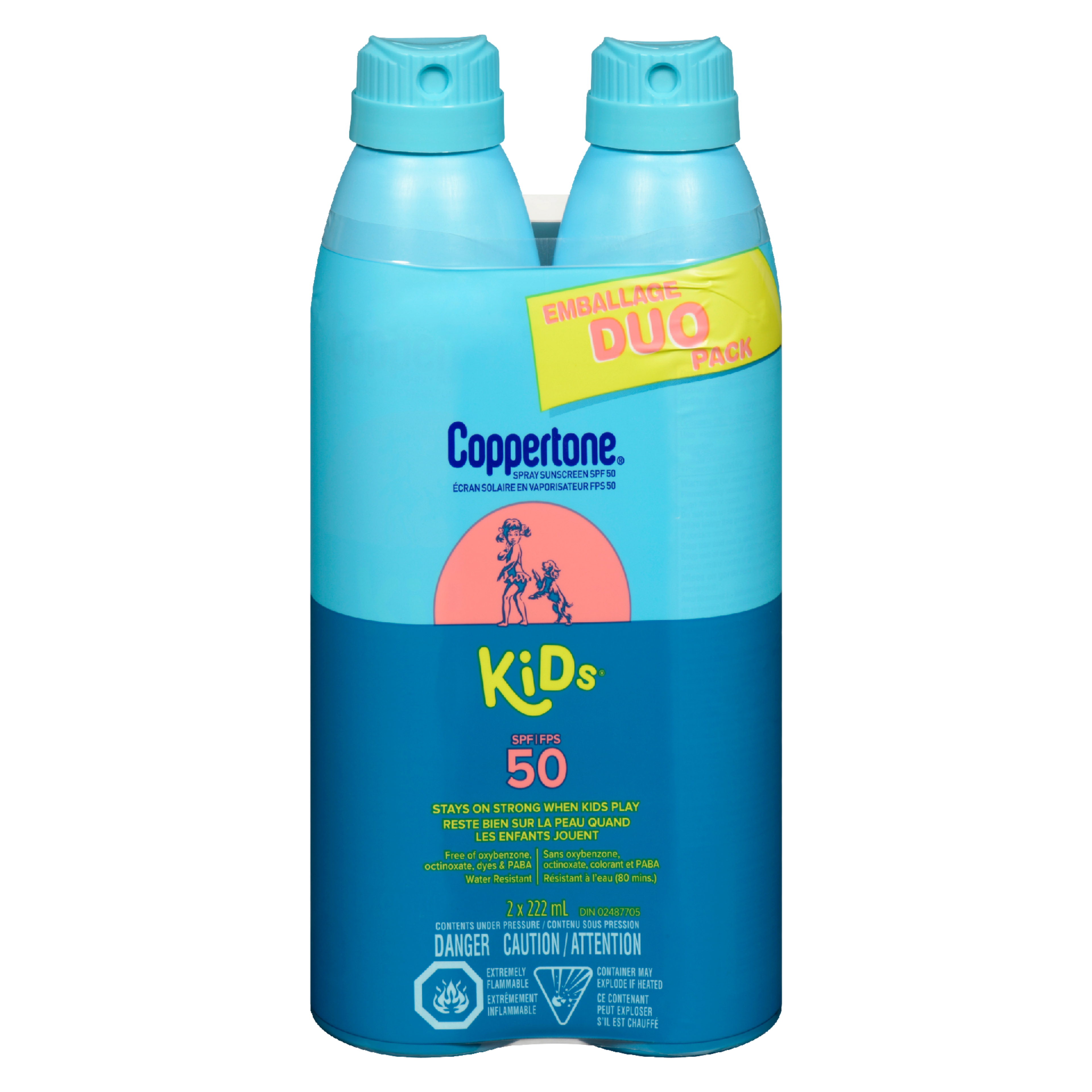 Coppertone Kids Spray Sunscreen SPF 50 Duo Pack 2 x 222 ml