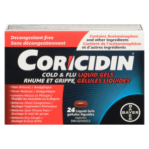 Coricidin Cold & Flu Liquid Gels 24 Liquid Gels Capsules
