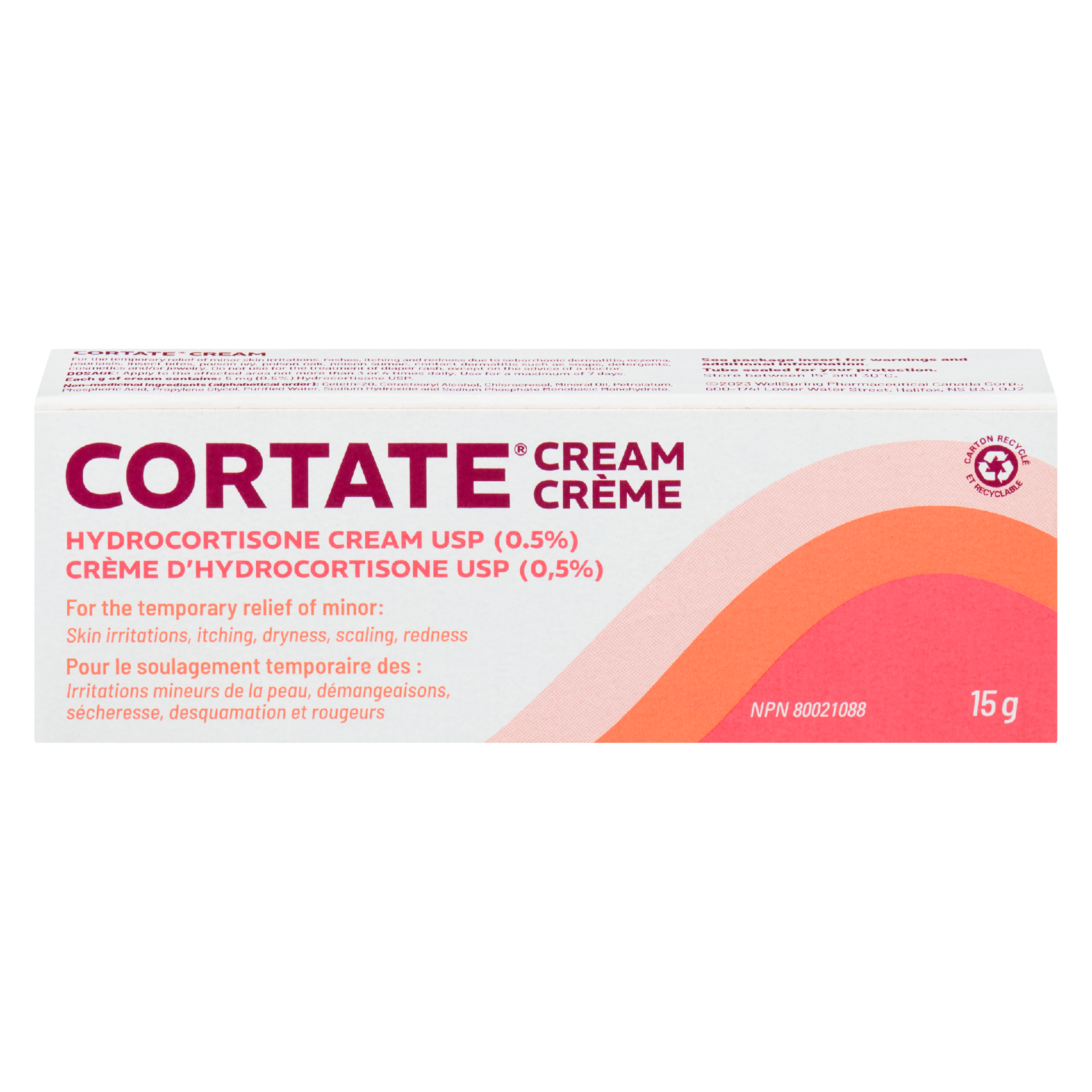 Cortate Hydrocortisone Cream USP (0.5%) 15 g