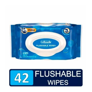 Cottonelle Flushable Wet Wipes (1 Flip-Top Pack, 42 Total Wipes)