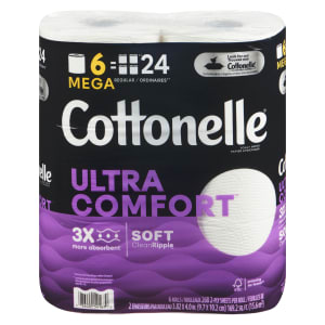 Cottonelle Ultra Comfort Toilet Paper 6 Mega Rolls