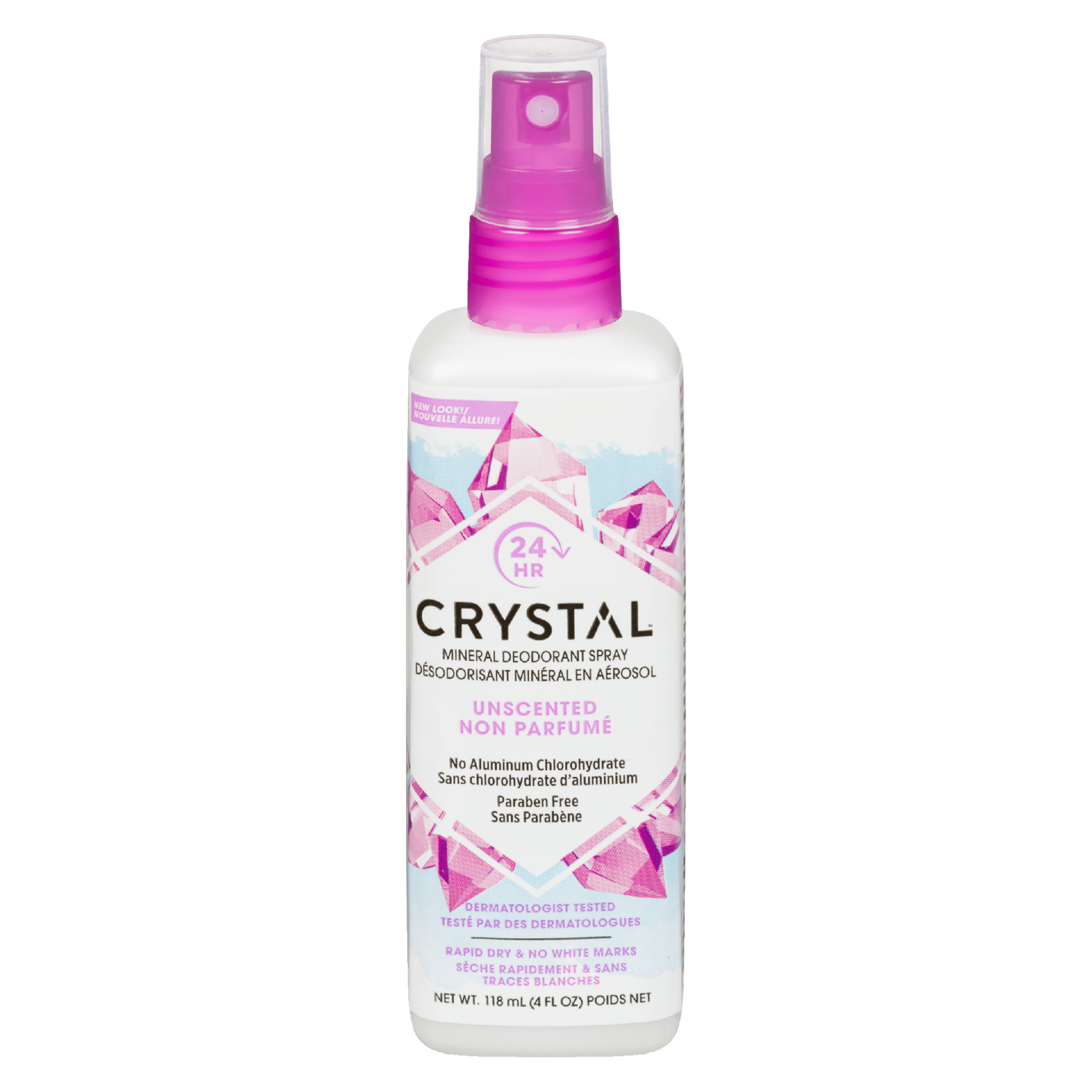 Crystal Mineral Deodorant Spray Unscented 118 ml