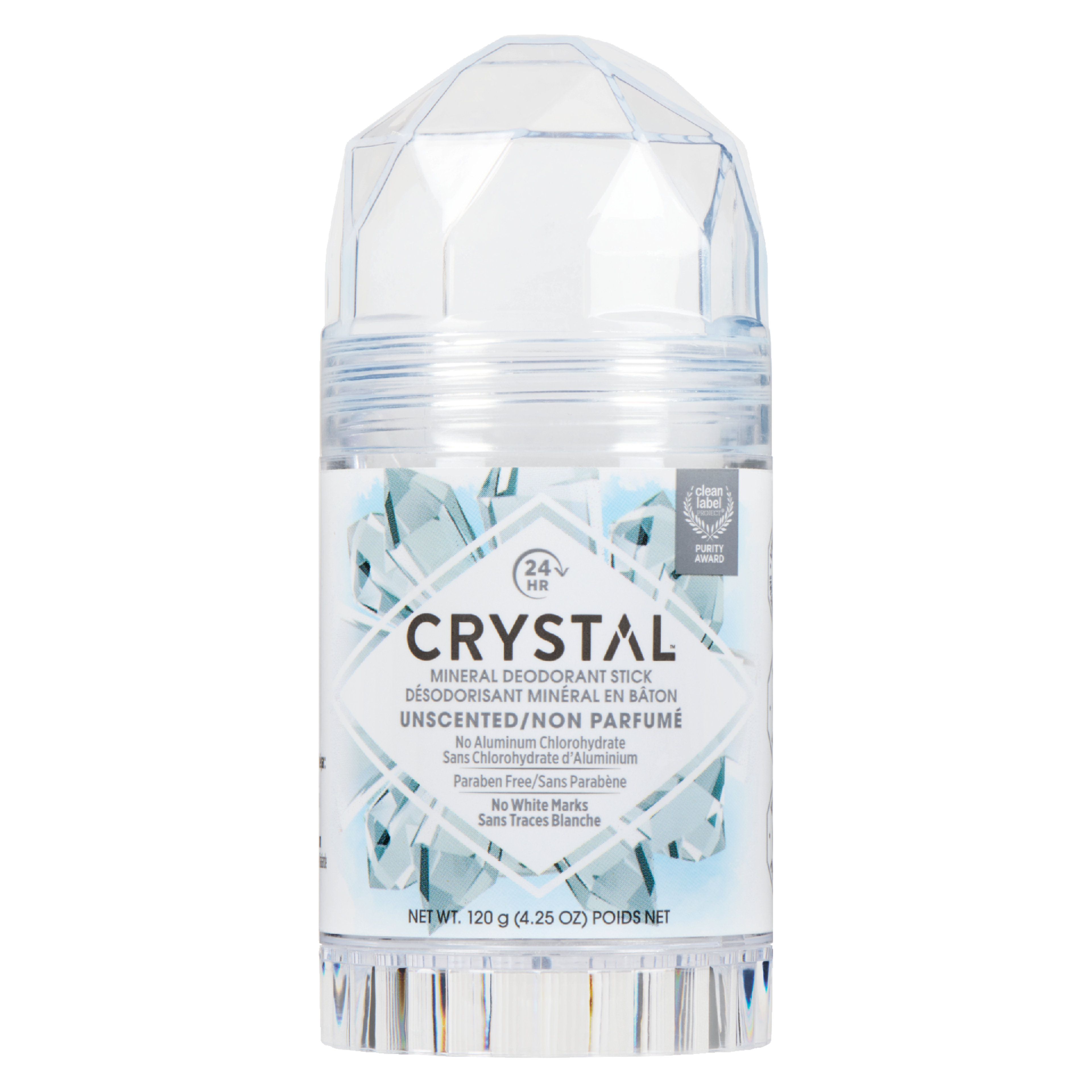 Crystal Mineral Deodorant Stick Unscented 120 g