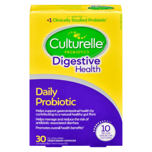 Culturelle Digestive Health Daily Probiotic 30 Gluten Free Vegetarian Capsules