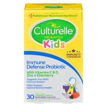 Culturelle Kids Immune Defense Probiotic Mixed Berry Flavour 30 Once Daily Chewable Tablets