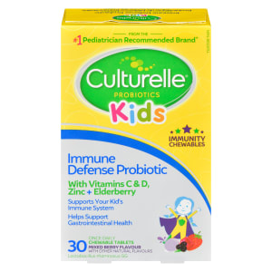 Culturelle Kids Immune Defense Probiotic Mixed Berry Flavour 30 Once Daily Chewable Tablets