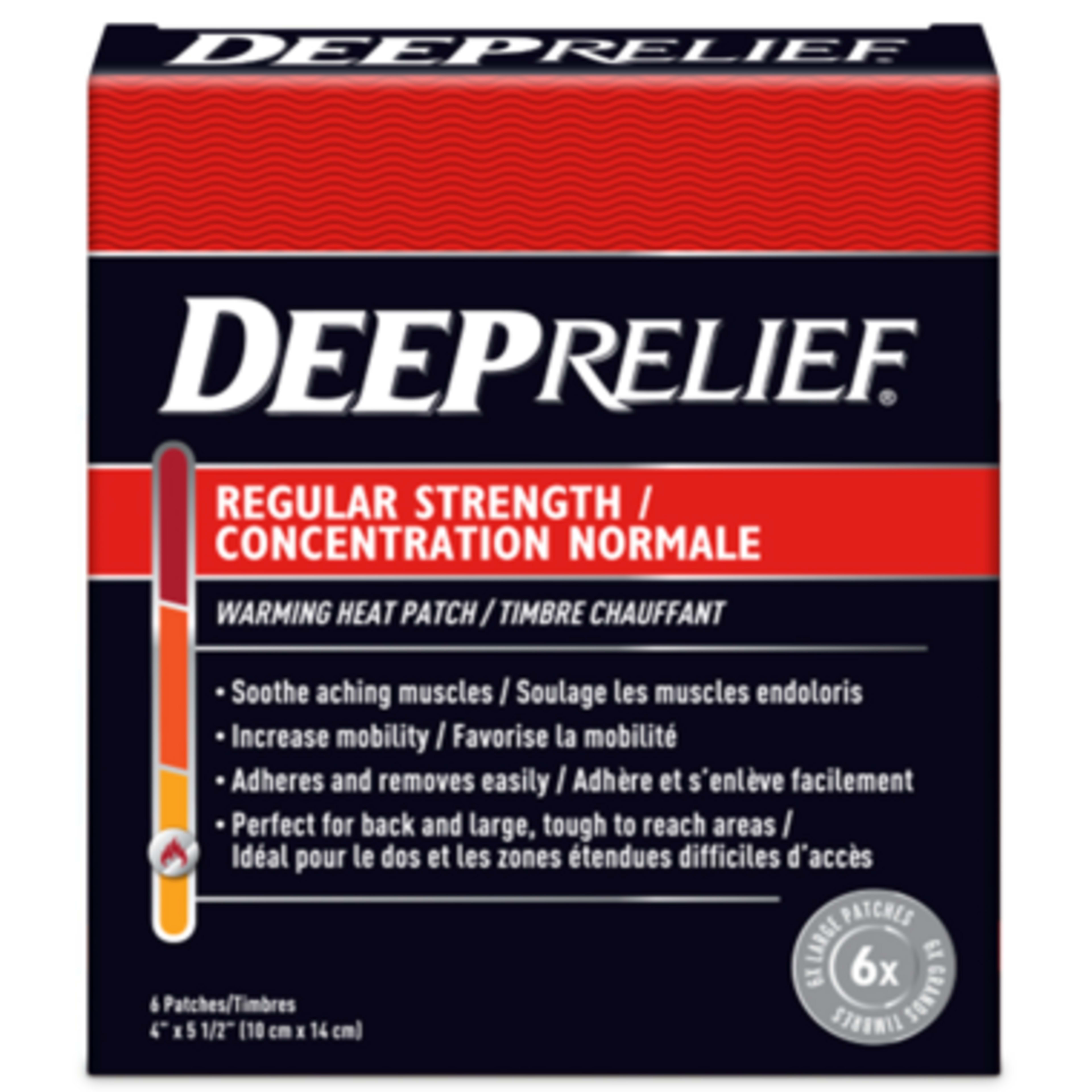 Deep Relief Warming Heat Patch Extra Strength 6 Large Patches