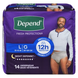 Depend Fresh Protection L Night Defense 14 Underwear