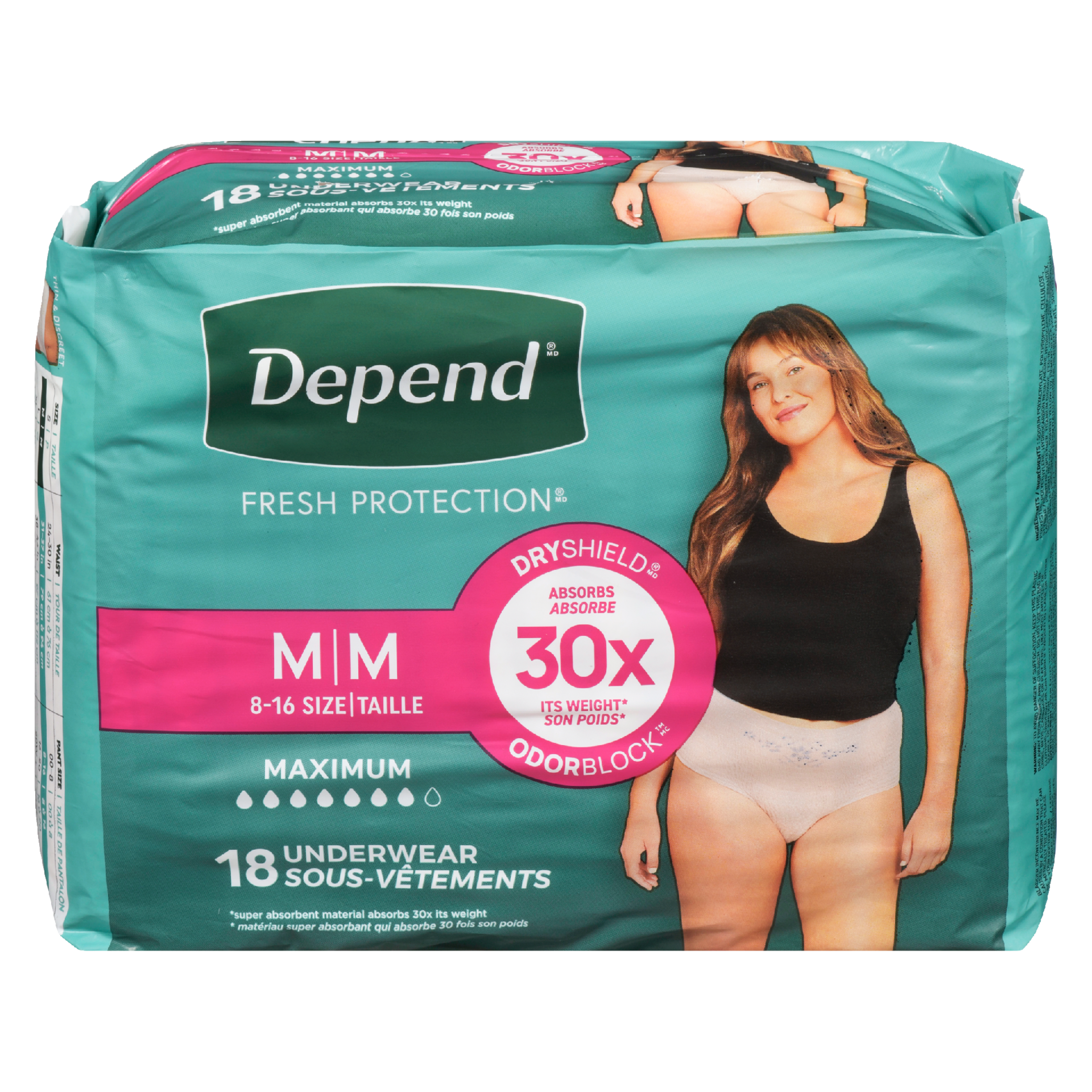 Depend Fresh Protection M Maximum 18 Underwear