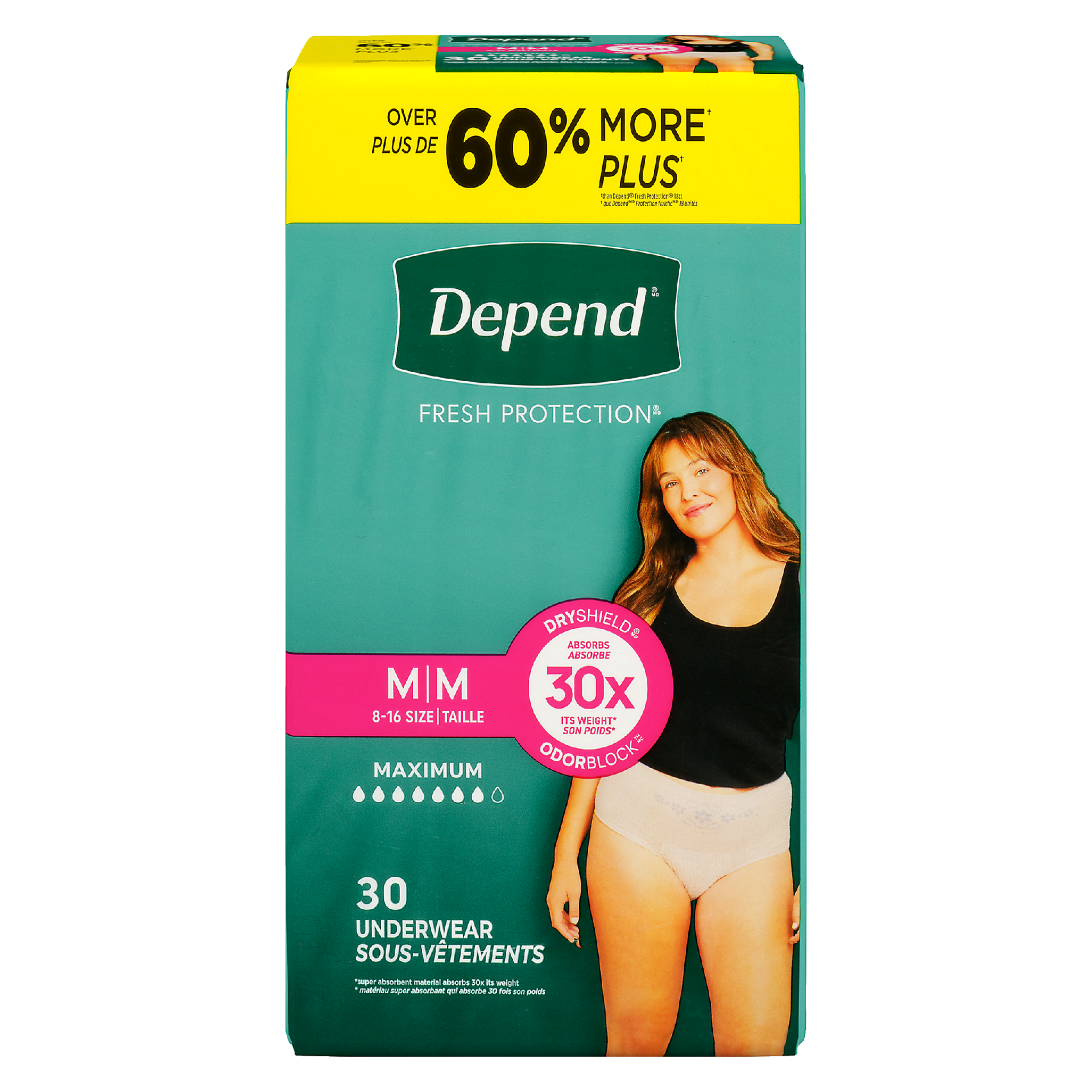 Depend Fresh Protection M Maximum 30 Underwear