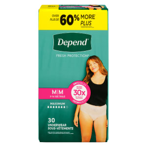 Depend Fresh Protection M Maximum 30 Underwear