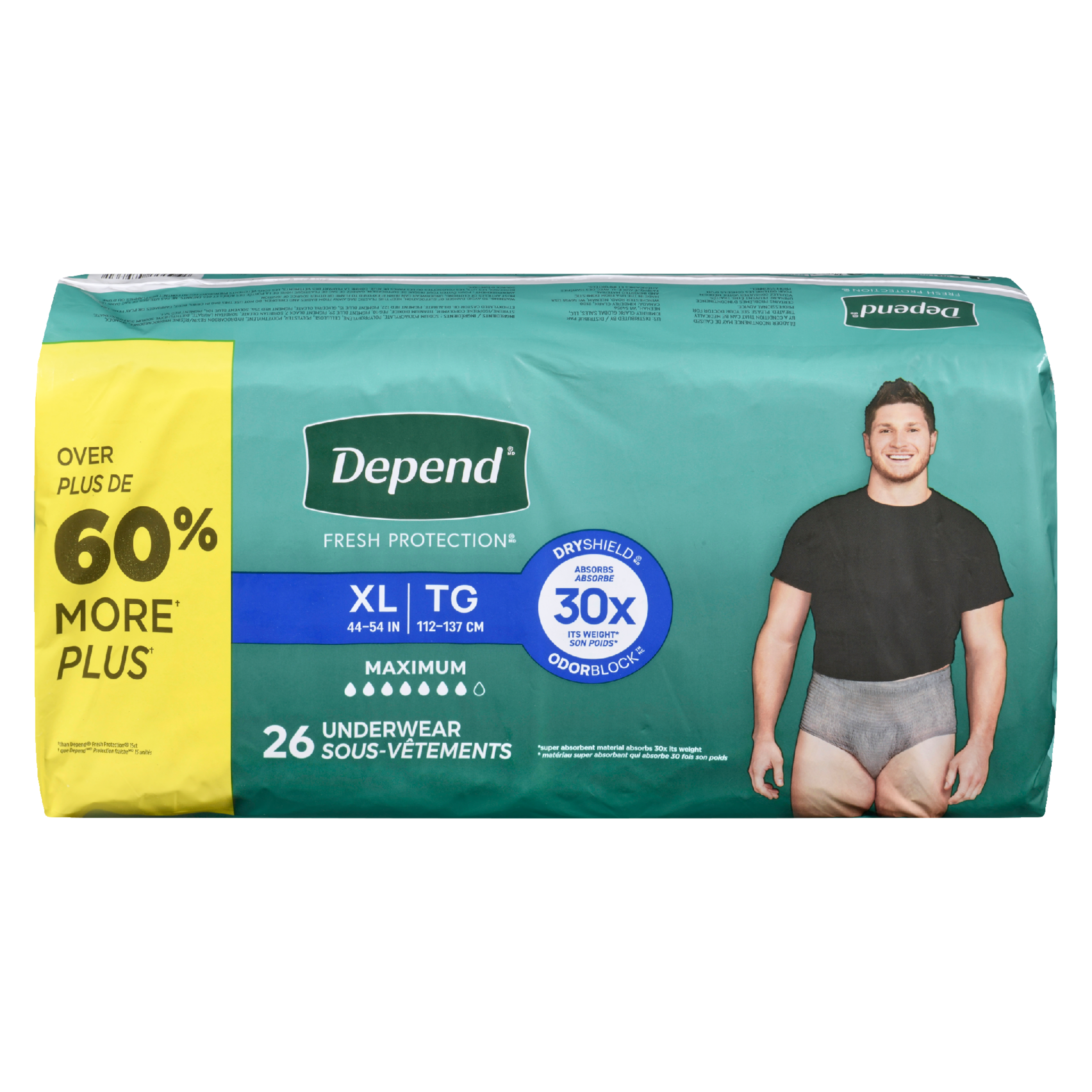Depend Fresh Protection XL Maximum 26 Underwear