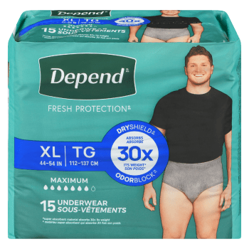Depend Fresh Protection XL Maximum 44-54 in 15 Underwear