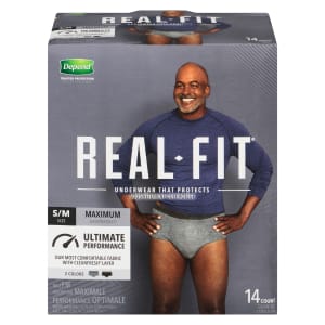 Depend Real Fit Underwear that Protects S/M Size Maximum Absorbency 14 Count