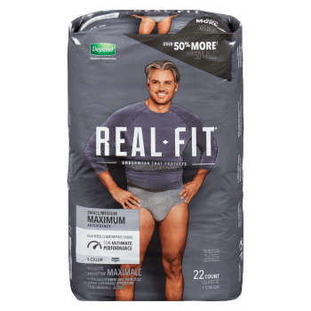 Depend Real Fit Underwear that Protects Small/Medium Maximum Absorbency 22 Count