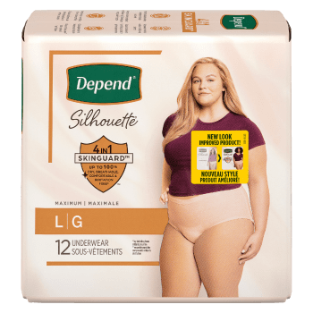 Depend Silhouette Maximum L 12 Underwear