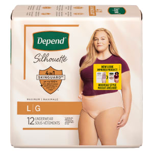 Depend Silhouette Maximum L 12 Underwear