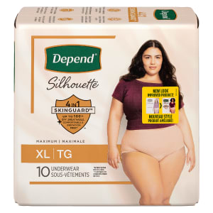 Depend Silhouette Maximum XL 10 Underwear