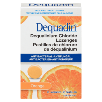 Dequadin Medicated Throat Lozenge Orange 16 Lozenges