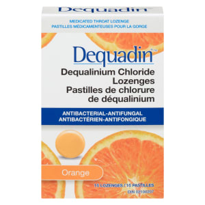 Dequadin Medicated Throat Lozenge Orange 16 Lozenges