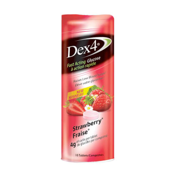 Dex 4 Glucose Tablets Strawberry (10 Tablets)